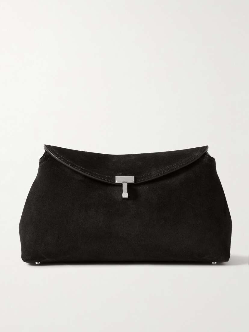 TOTEME T-lock Suede Clutch