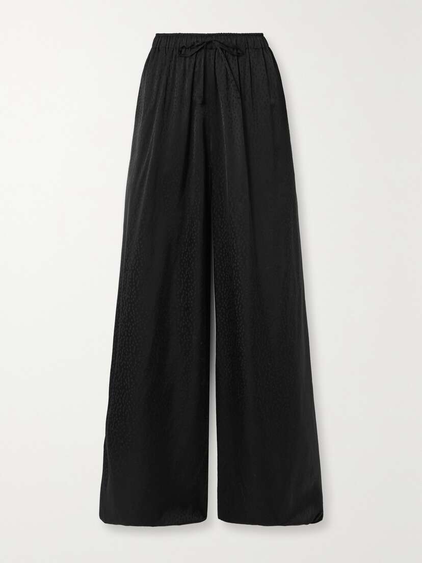 AZ Factory + Lutz Huelle Satin-jacquard Wide-leg Pants