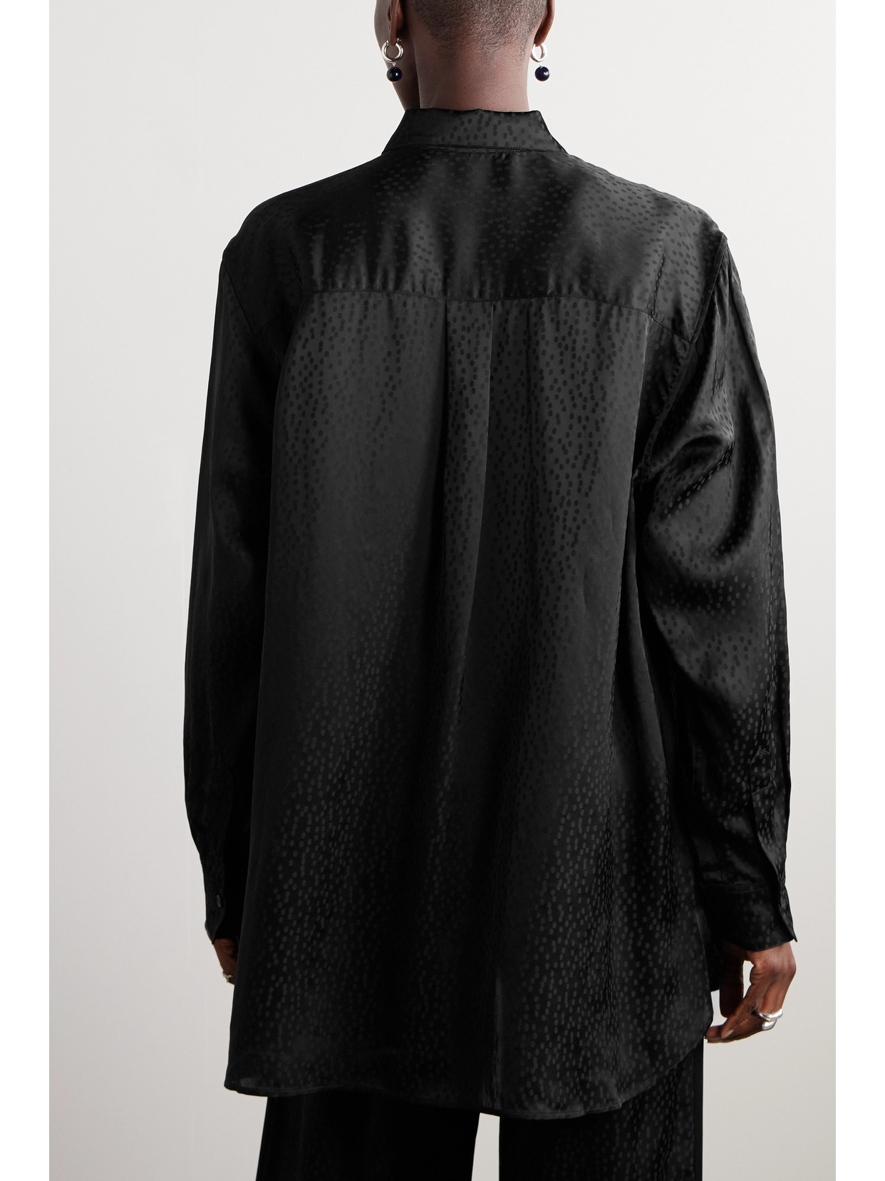+ Lutz Huelle Satin-Jacquard Shirt