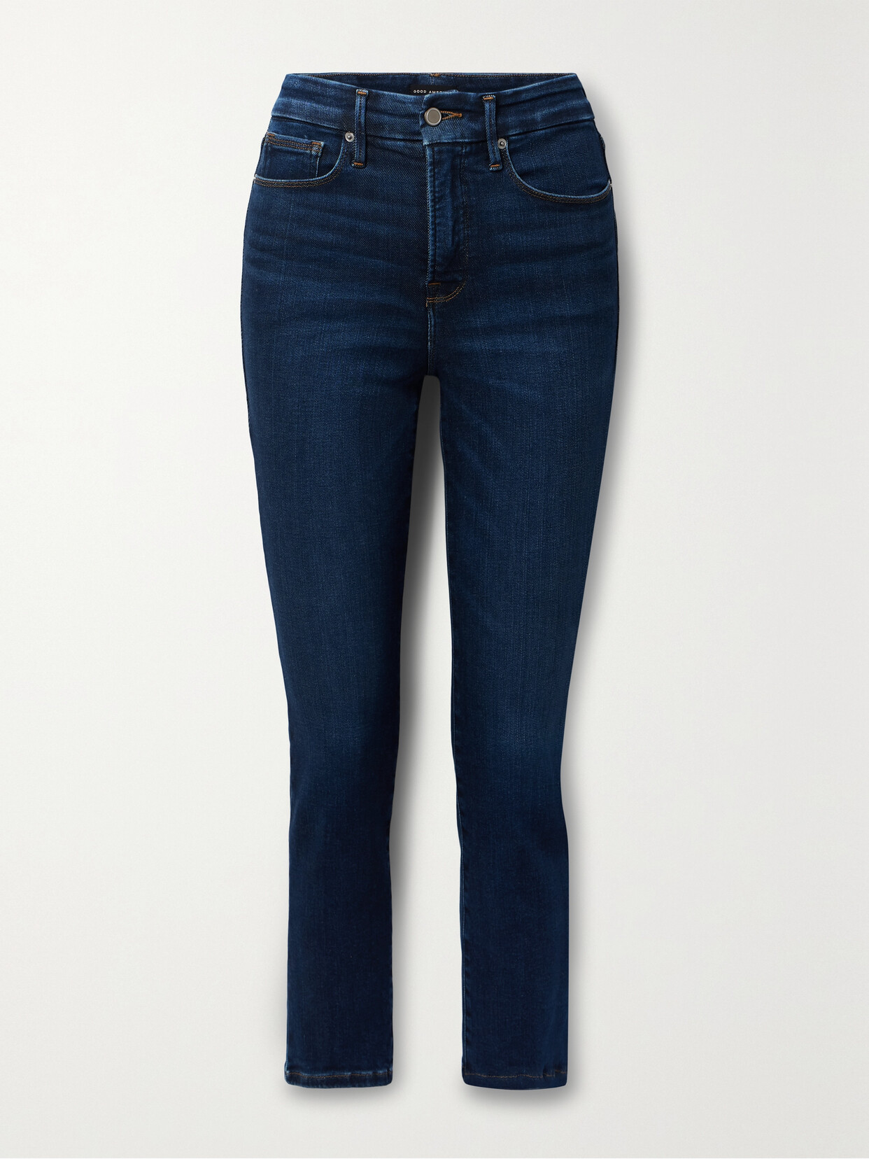 GOOD AMERICAN Good Classic High-rise Slim-leg Jeans - Blue
