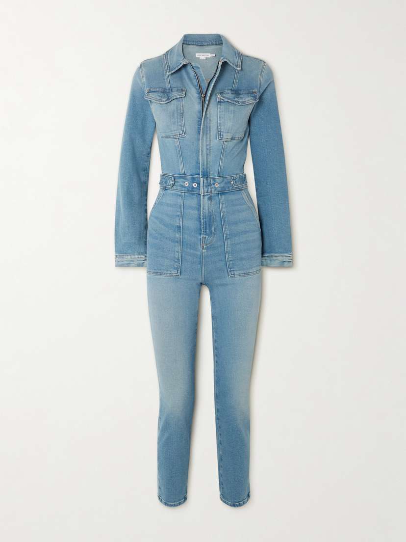 GOOD AMERICAN Fit For Success Denim Jumpsuit