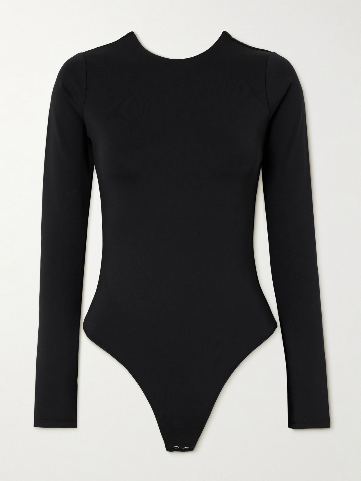 Good American Scuba Stretch-jersey Thong Bodysuit In Black