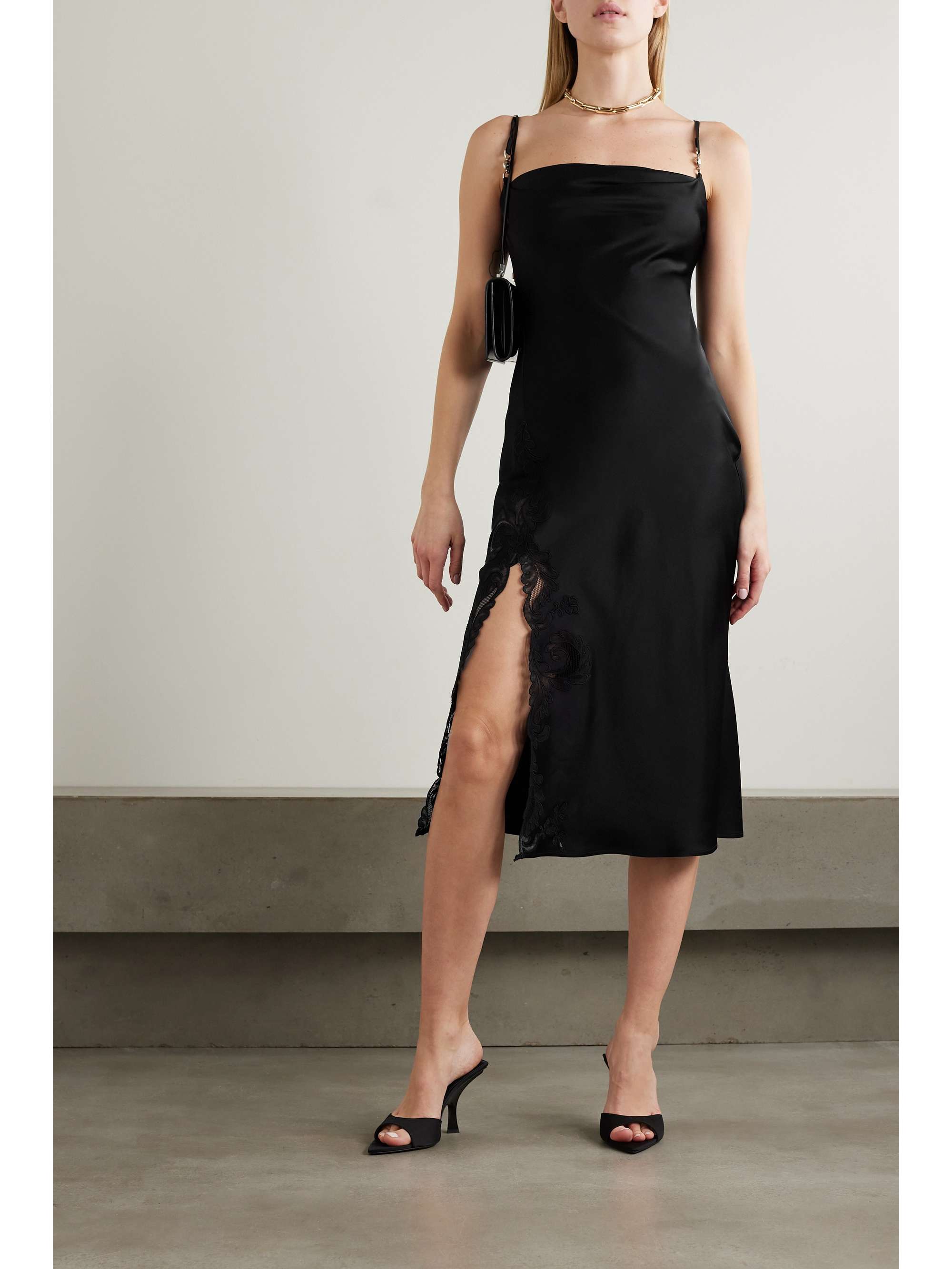 Versace satin dress cheap