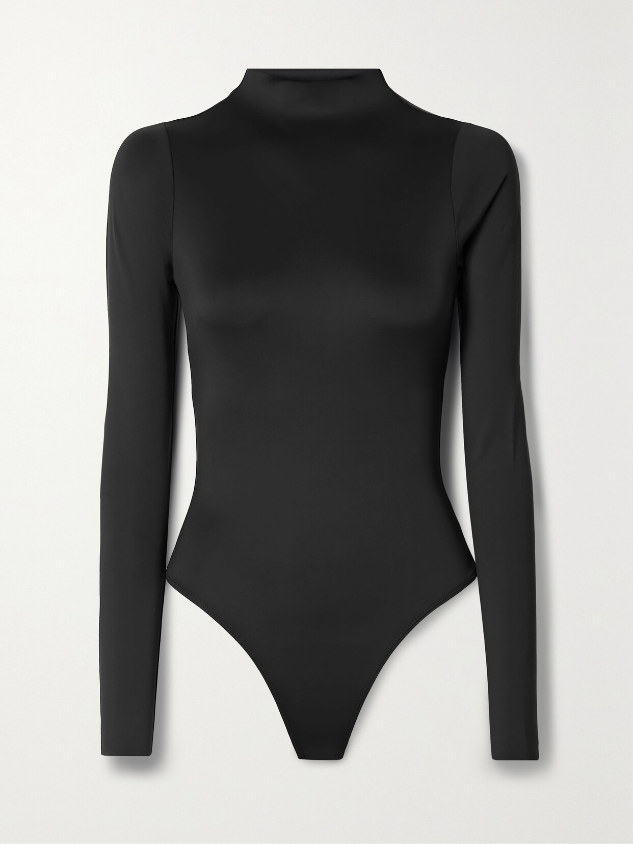 GOOD AMERICAN Scuba Funnel Stretch-jersey Thong Bodysuit - Black