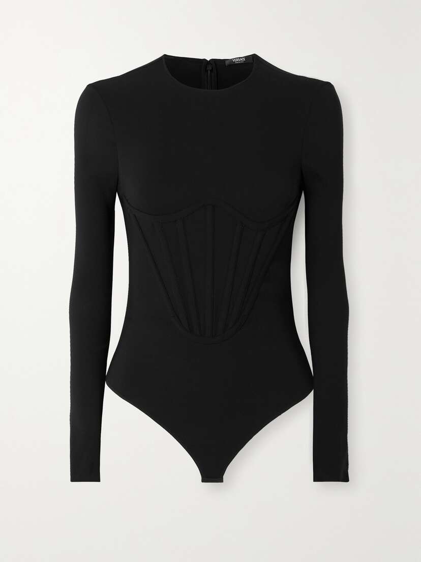 Versace Stretch-georgette Bodysuit