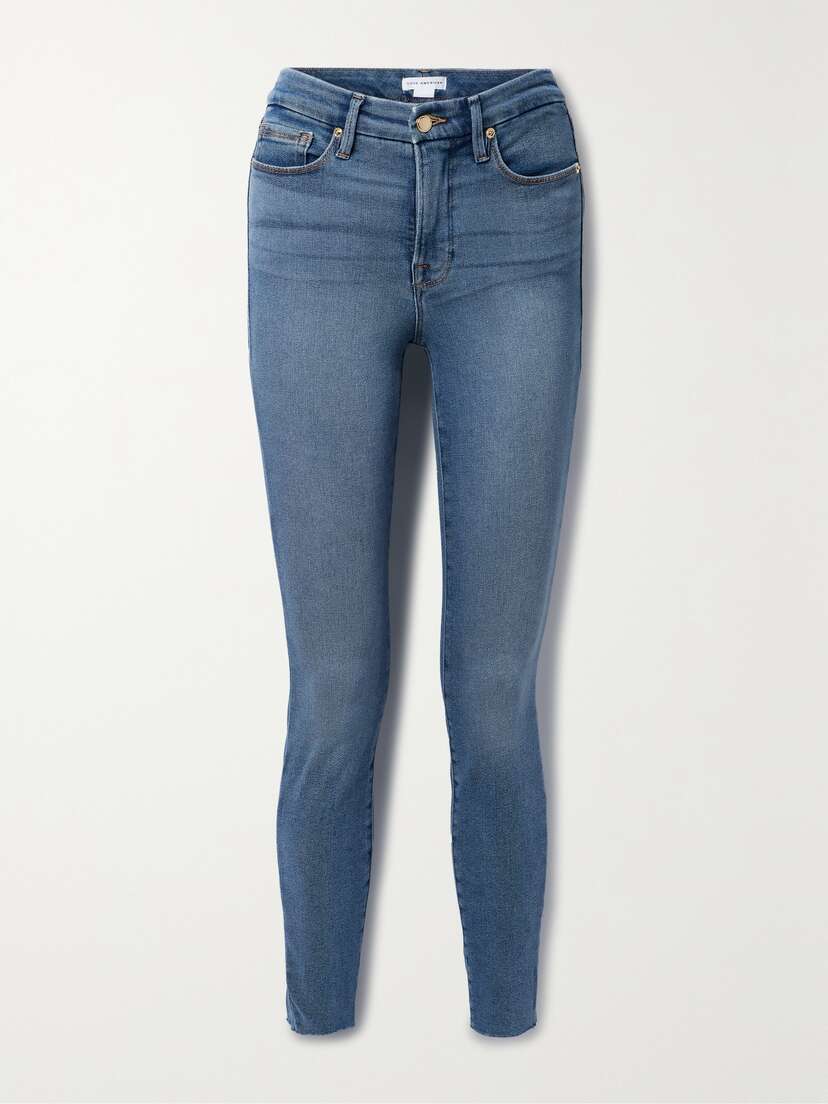 GOOD AMERICAN Good Legs Organic High-rise Slim-leg Jeans