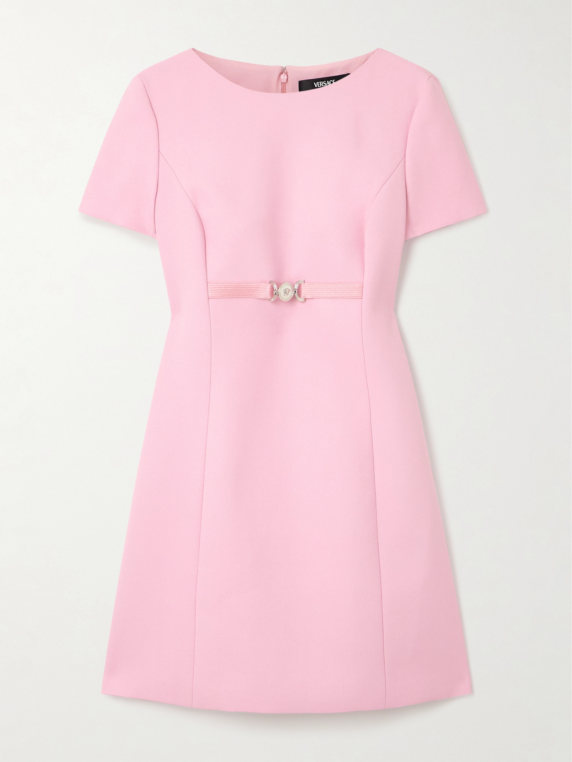 Versace Embellished crepe mini dress