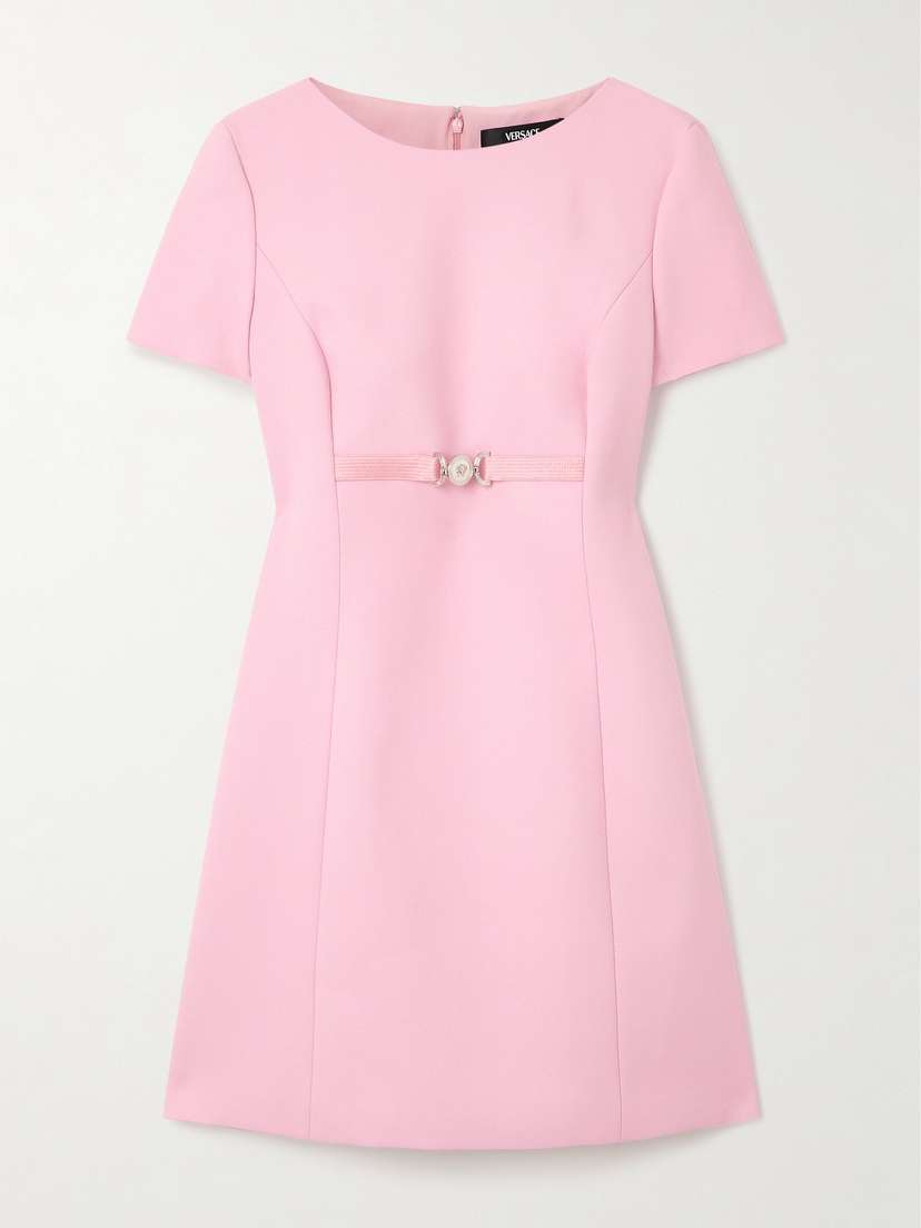 Versace Embellished Crepe Mini Dress