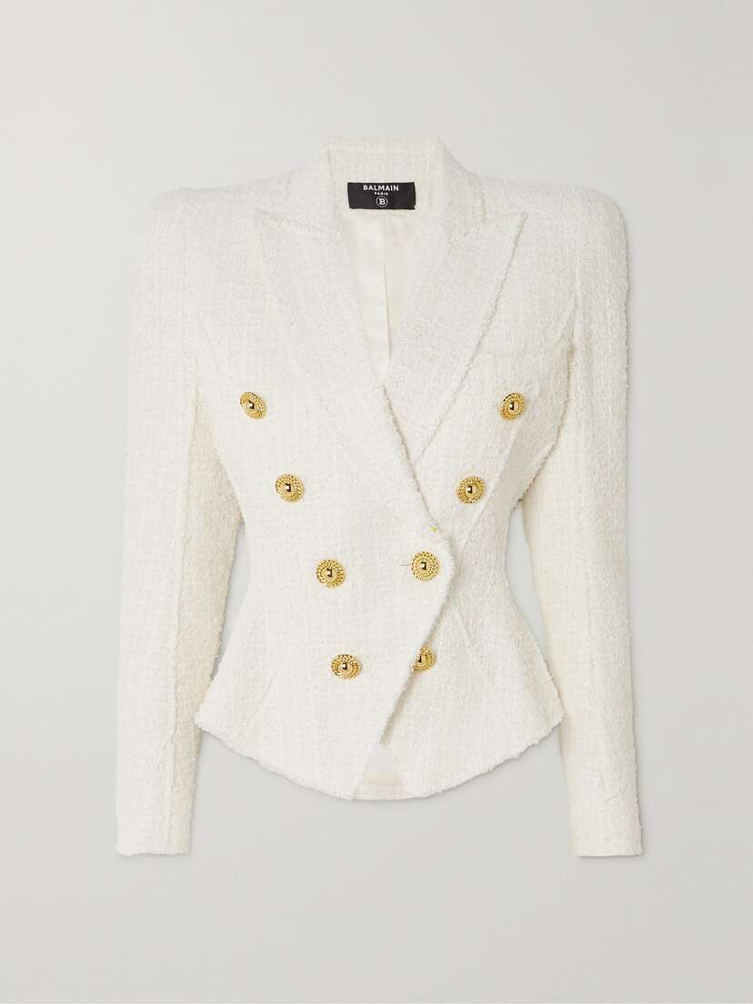 Balmain Double-breasted Tweed Blazer