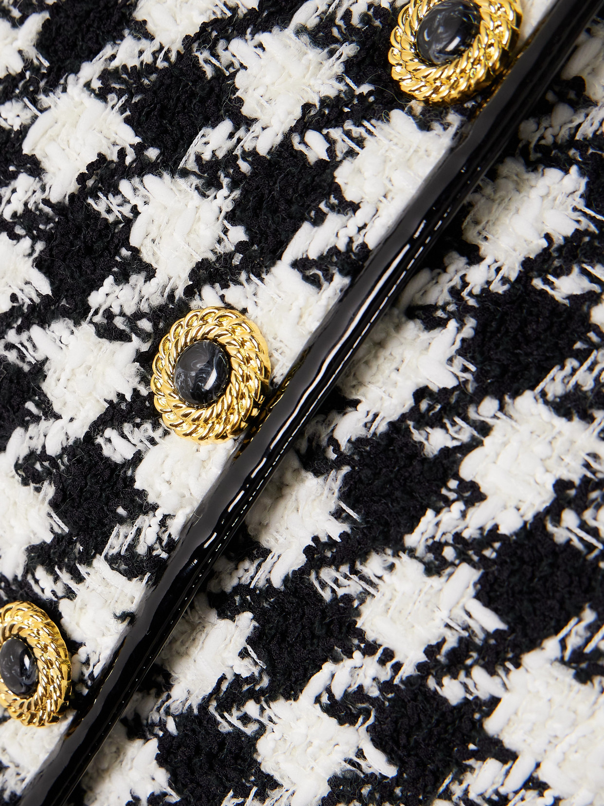 Balmain Casual Jacket With Houndstooth Pattern In Black