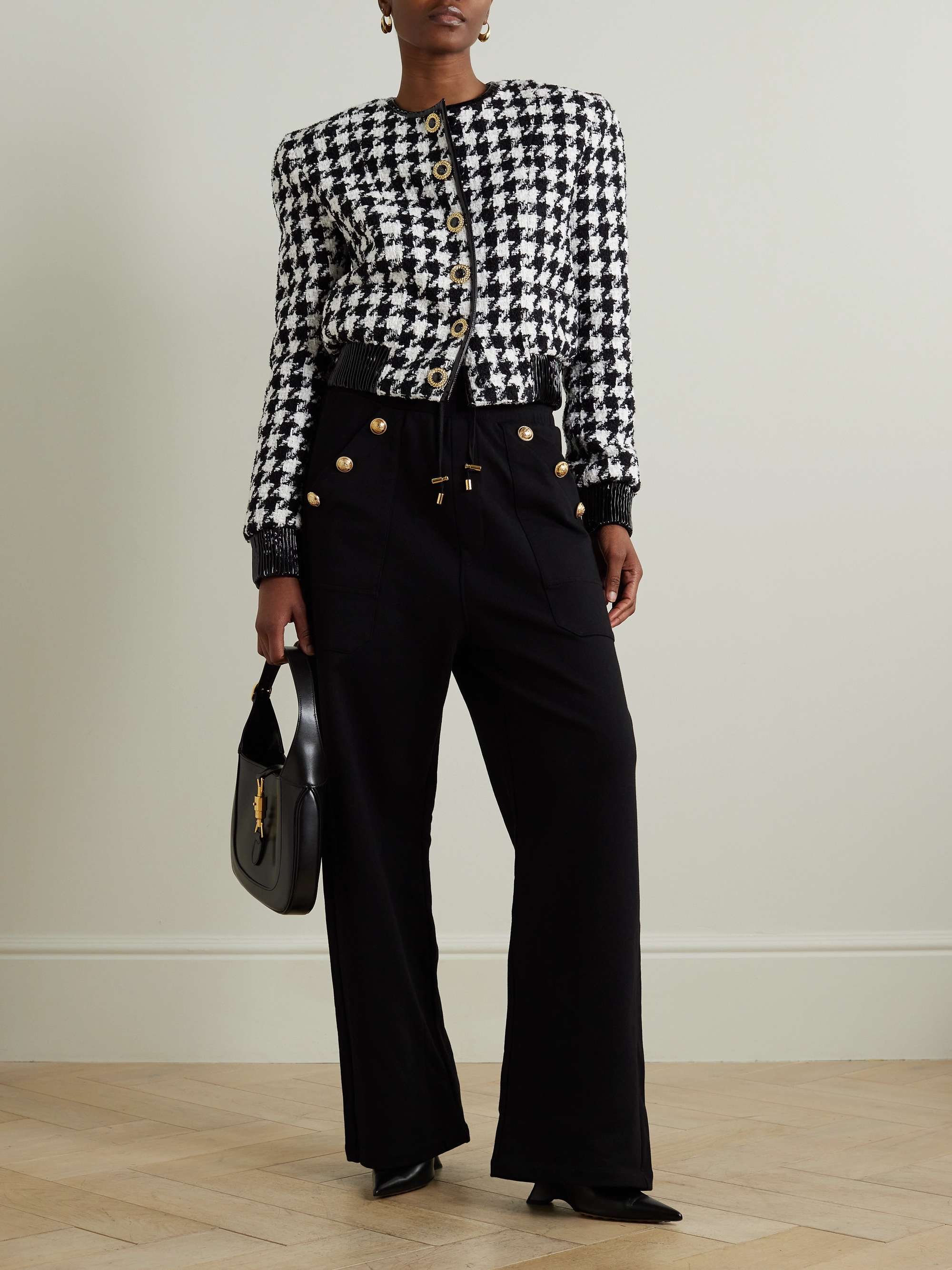 Balmain houndstooth jacket sales