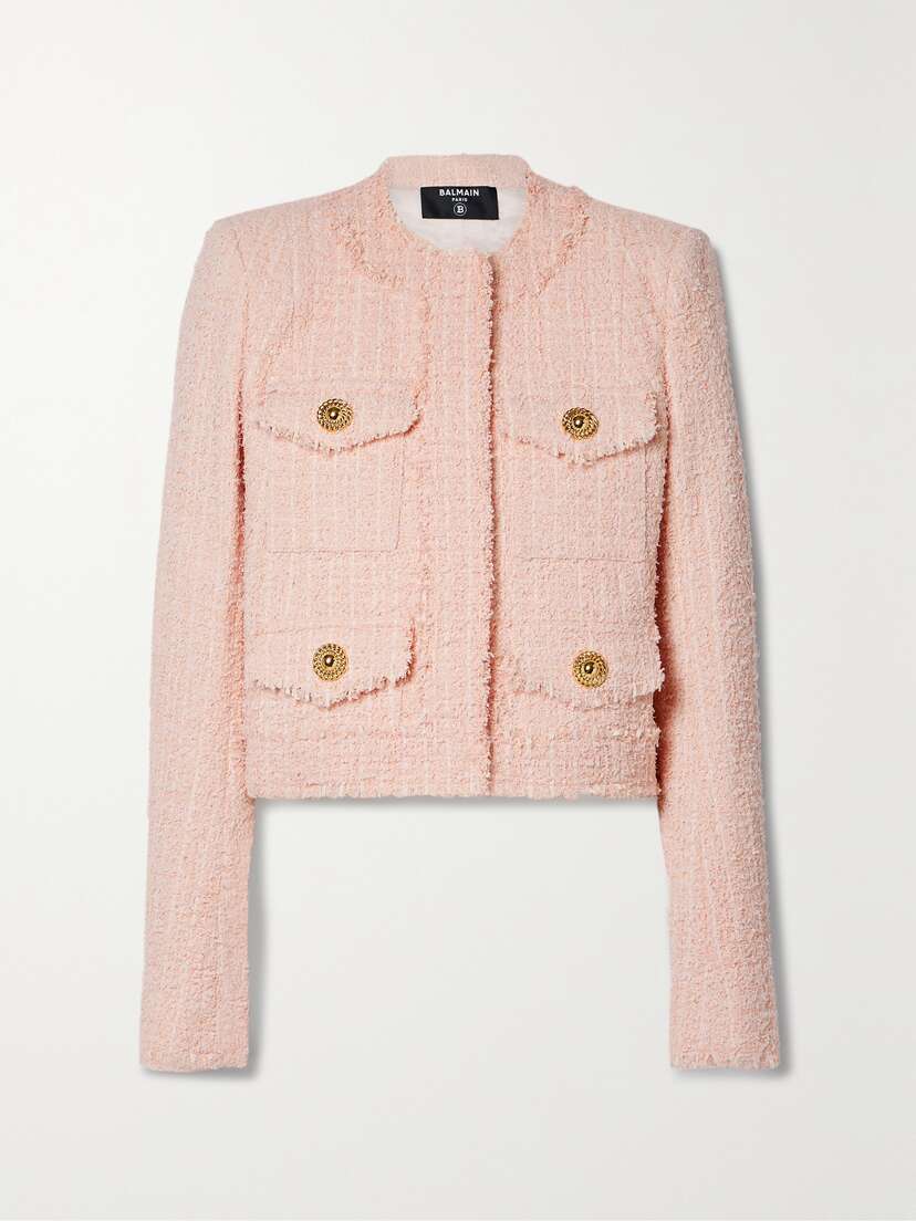 Balmain Cropped Tweed Jacket