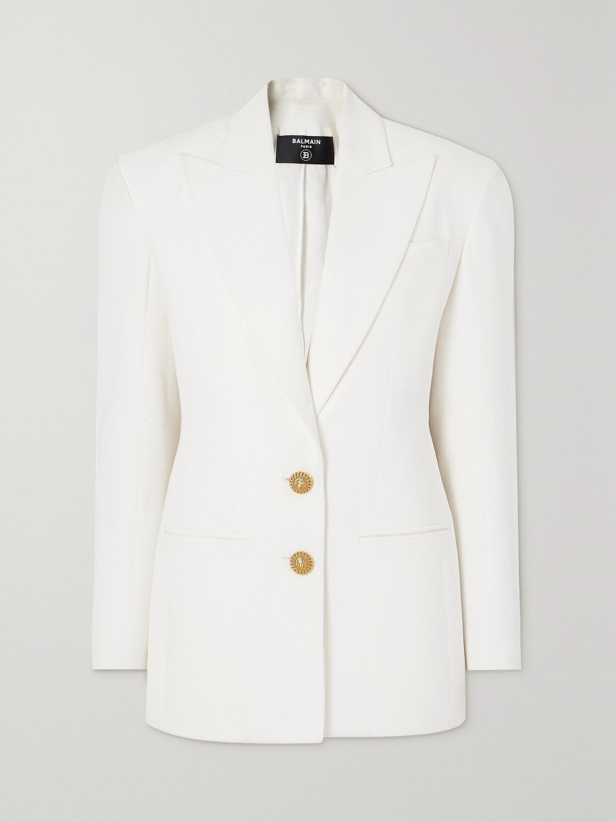 Balmain Crepe Blazer In White