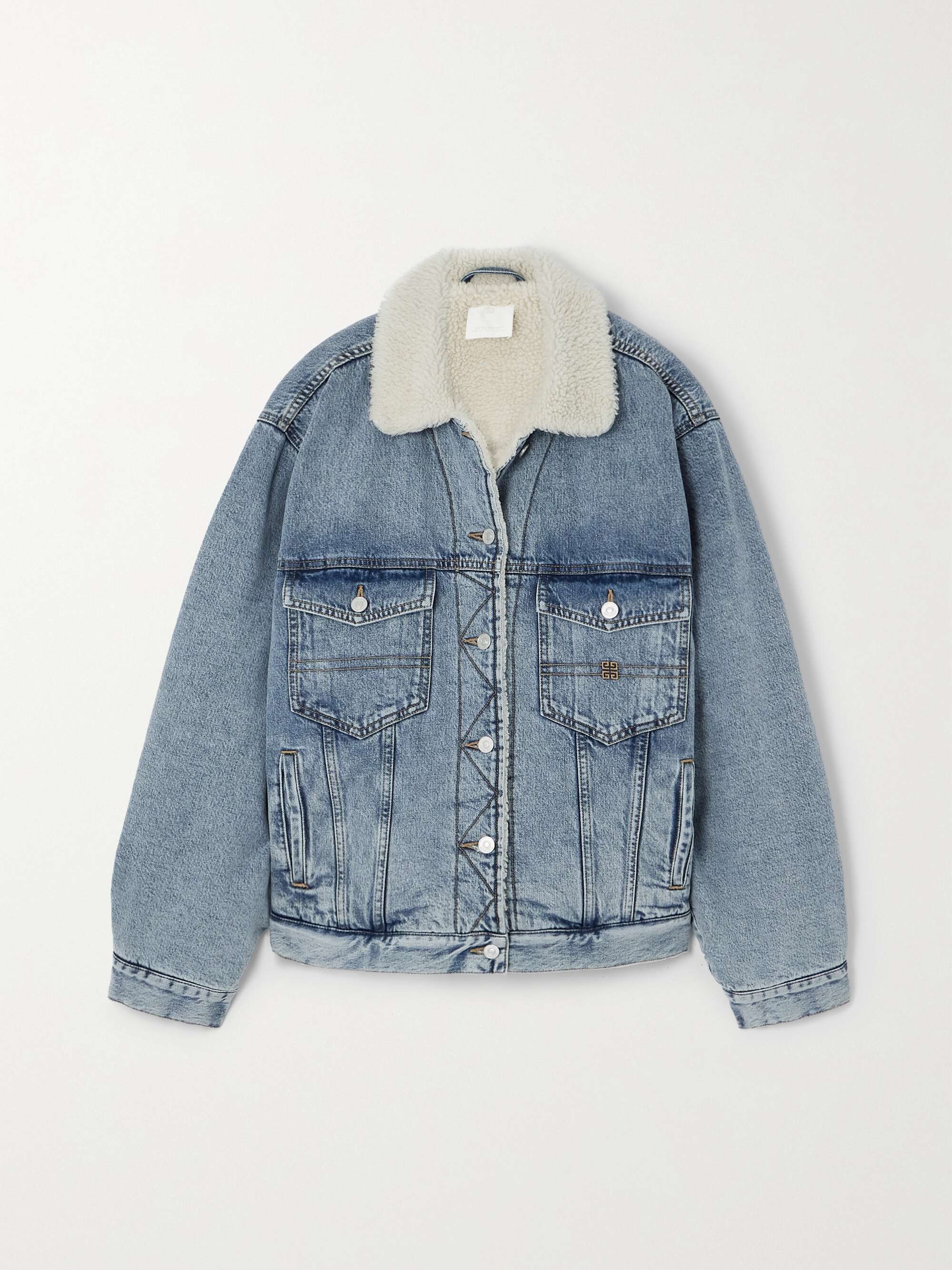 GIVENCHY Fleece-lined denim jacket | NET-A-PORTER