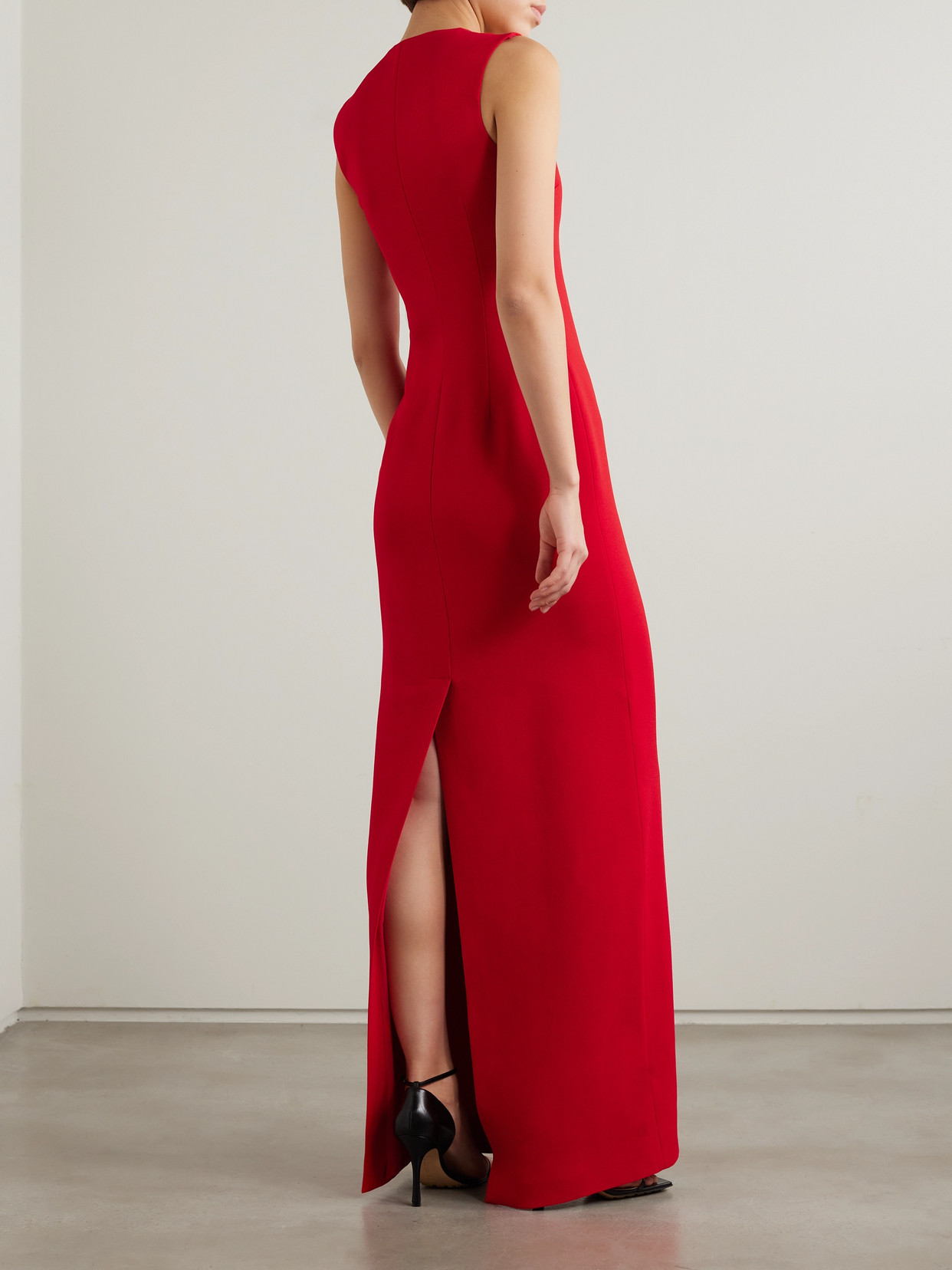 Shop Givenchy Crepe Gown In Red