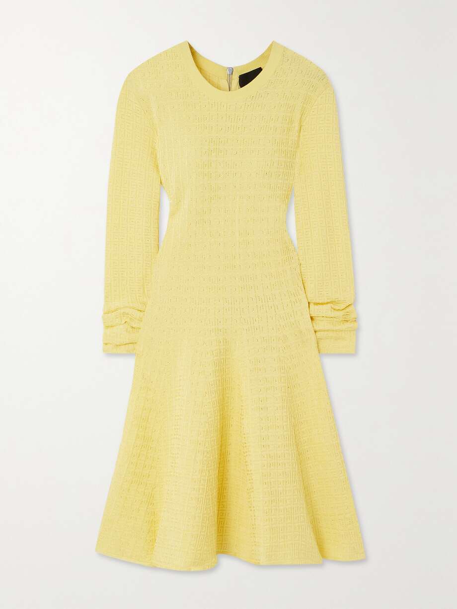 jacquard-knit mini dress