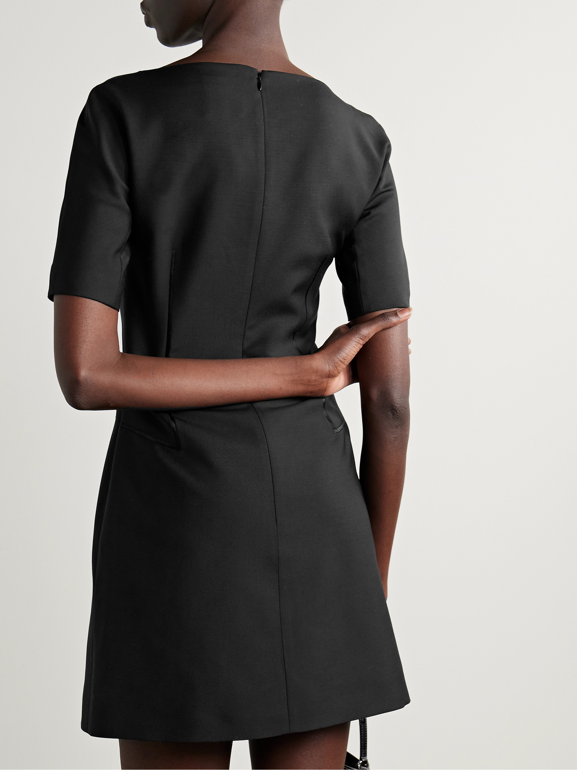 Givenchy Embellished wool and mohair-blend mini dress