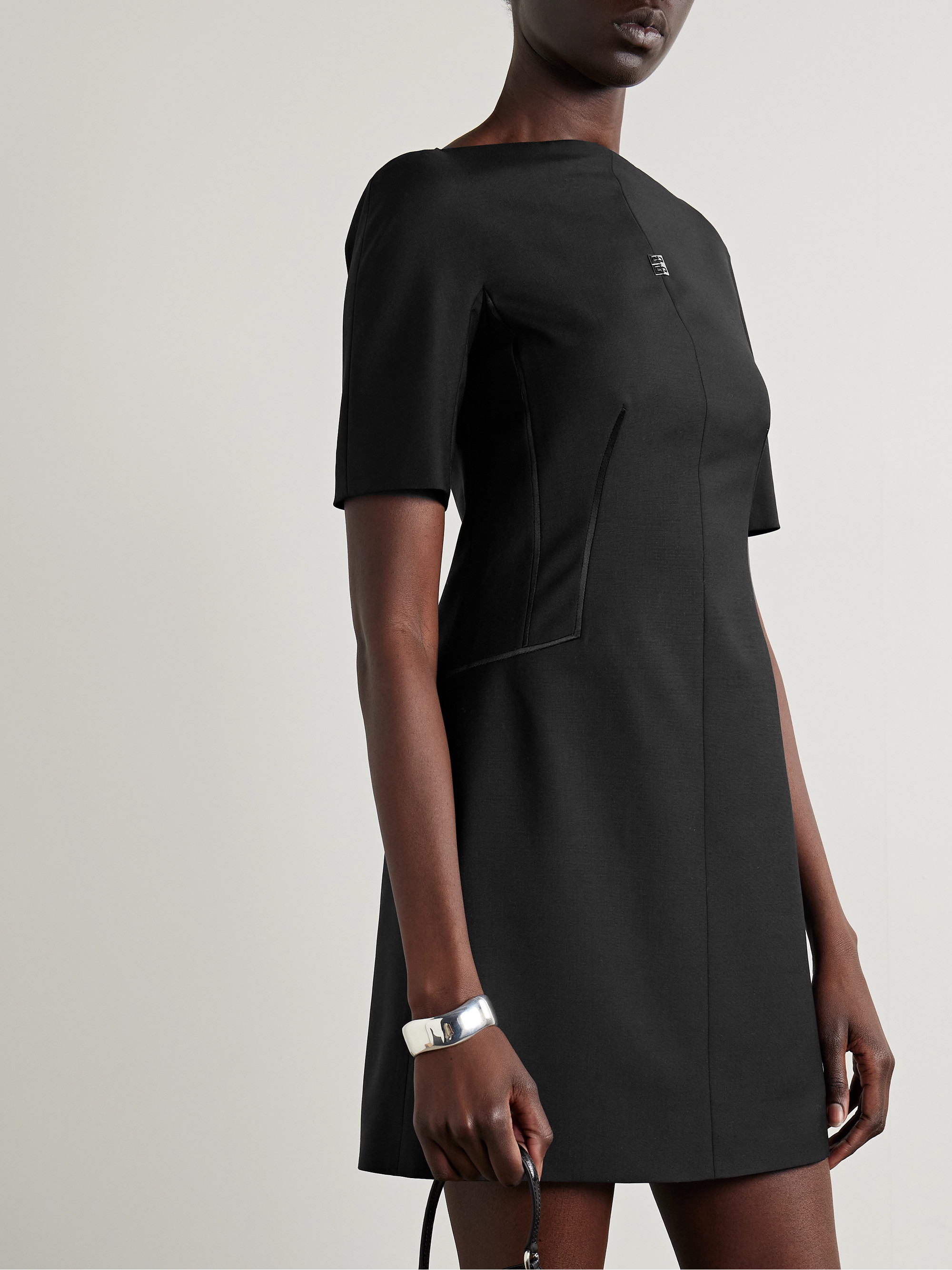 Givenchy Embellished wool and mohair-blend mini dress