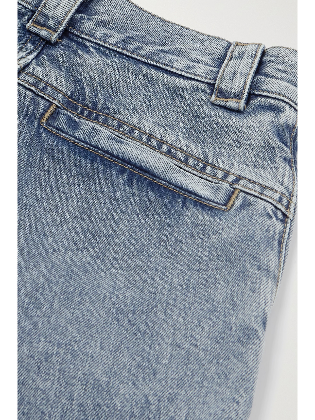 High-Rise Straight-Leg Cargo Jeans