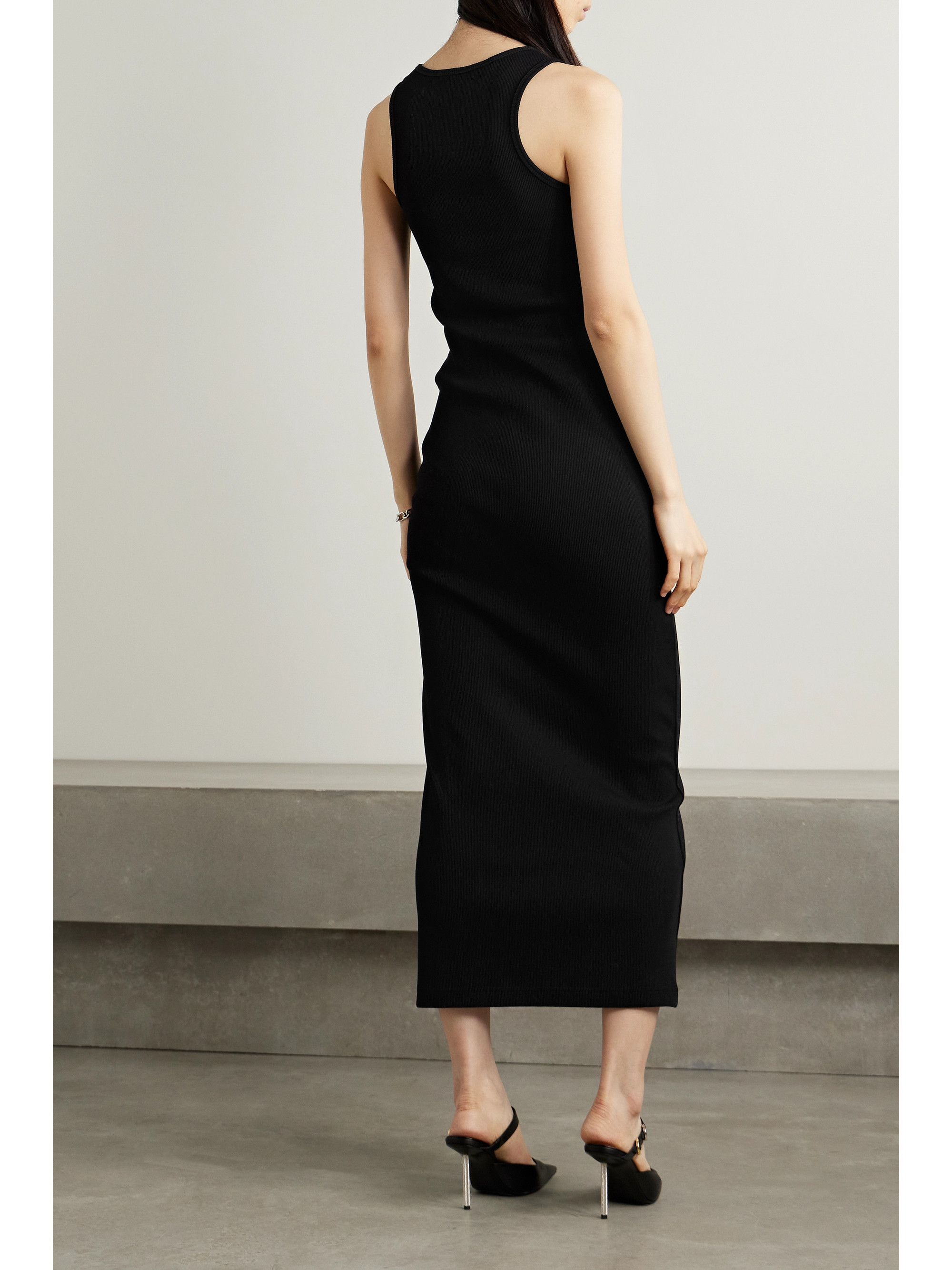 Givenchy Embellished ribbed stretch-cotton midi dress