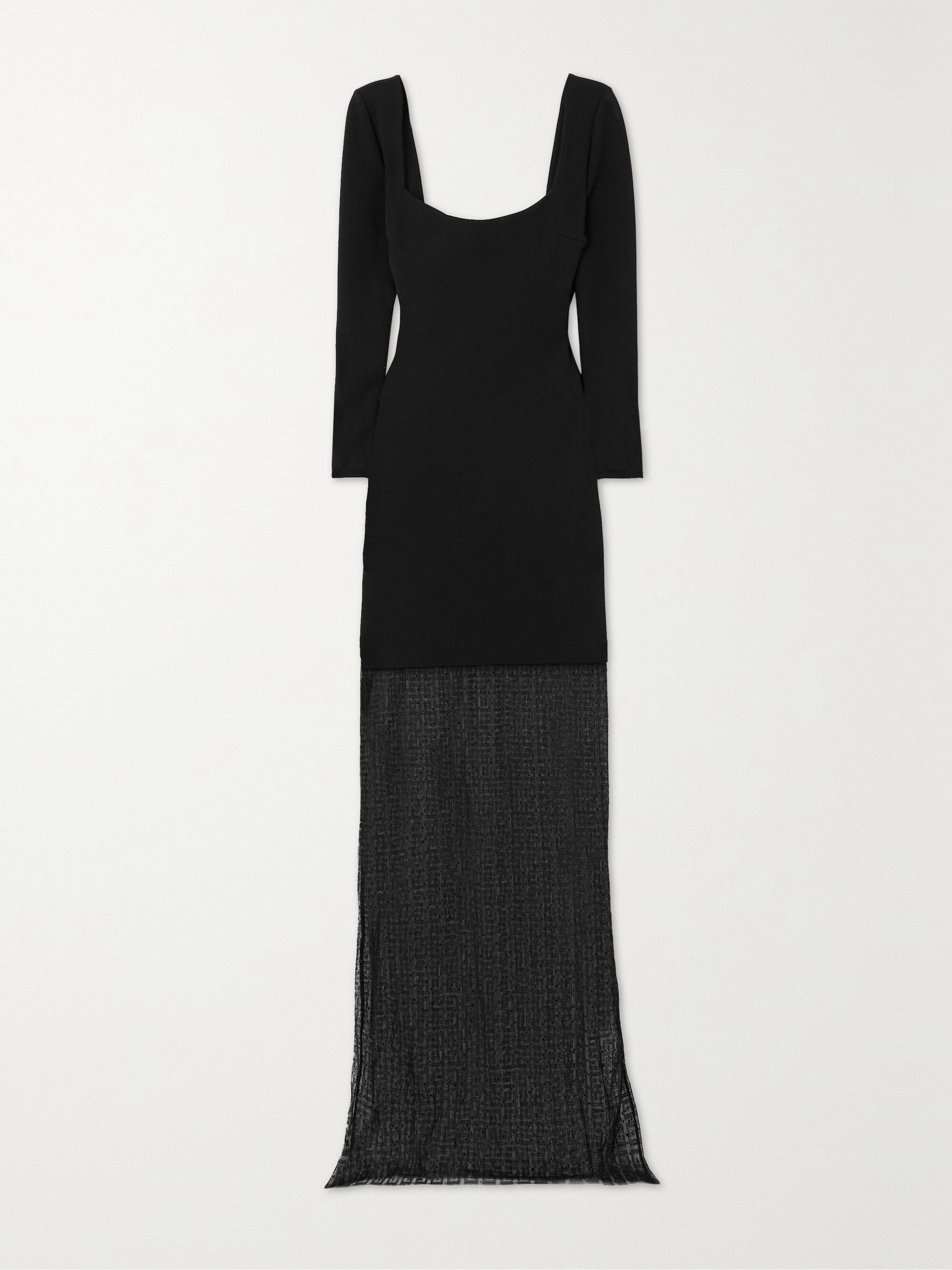 Givenchy Lace-trimmed jersey maxi dress thumbnail