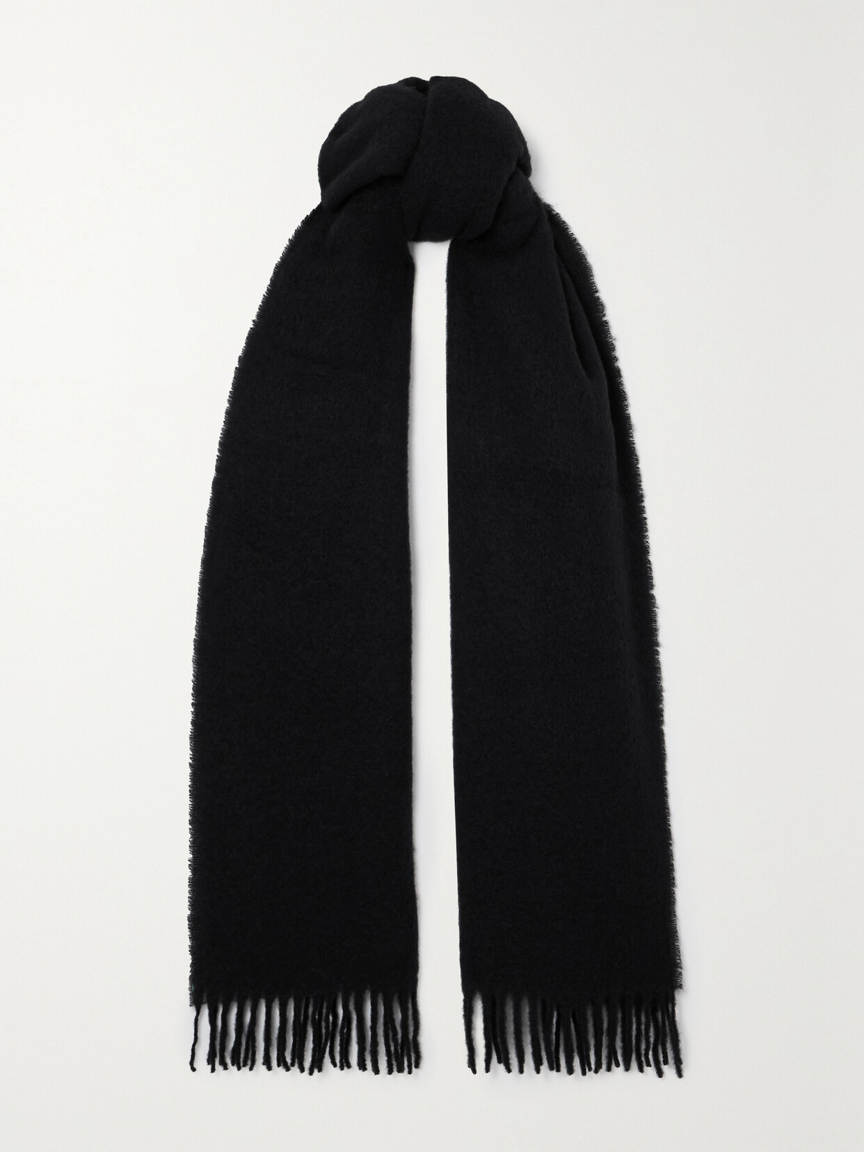 SAINT LAURENT Woven Fringed Scarf