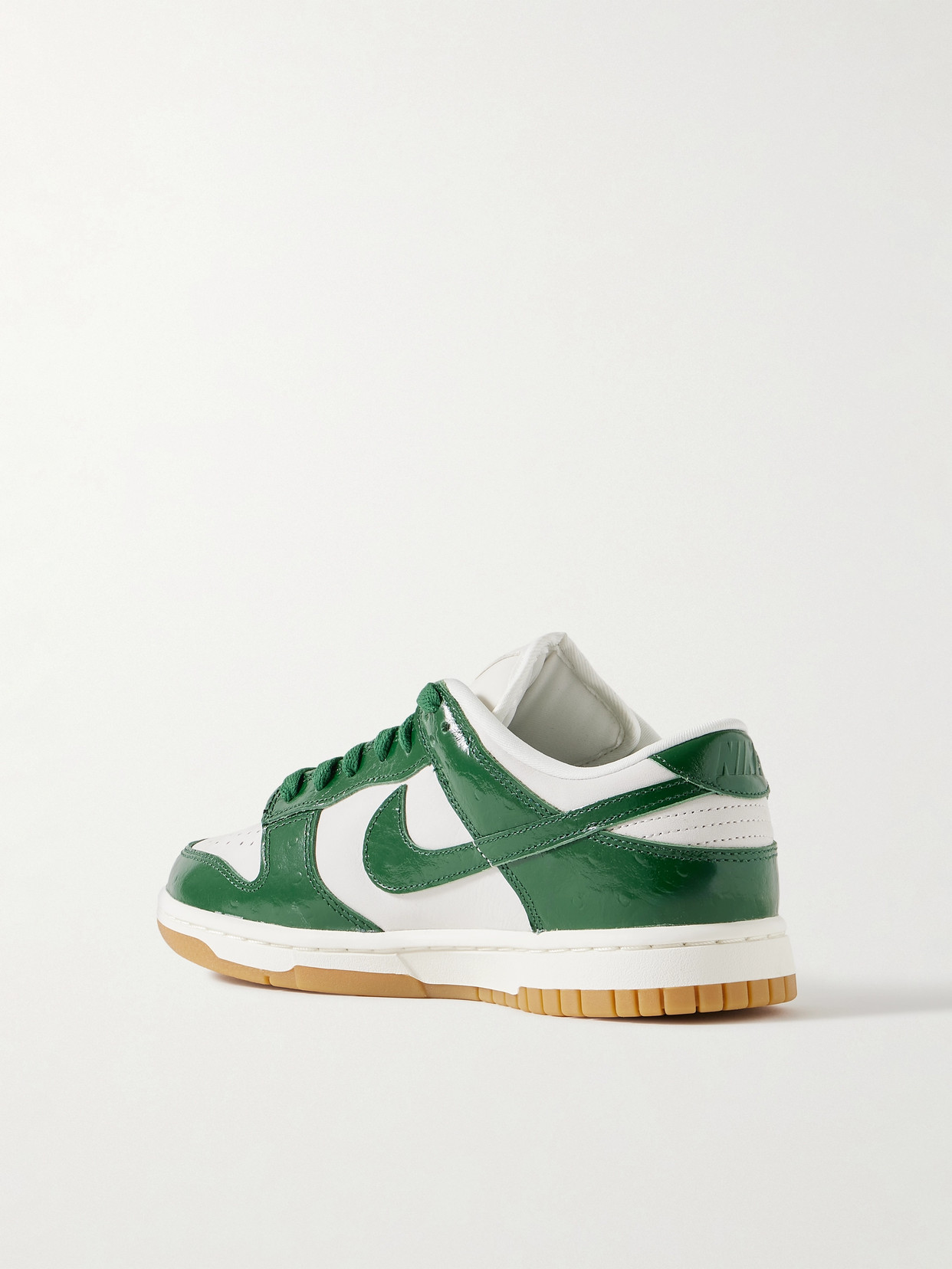 Shop Nike Dunk Low Lx Nbhd Textured And Smooth Leather Sneakers In Green