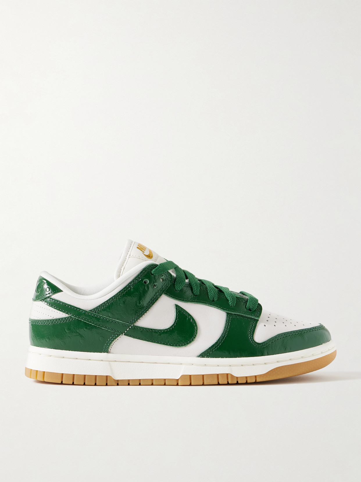 Shop Nike Dunk Low Lx Nbhd Textured And Smooth Leather Sneakers In Green