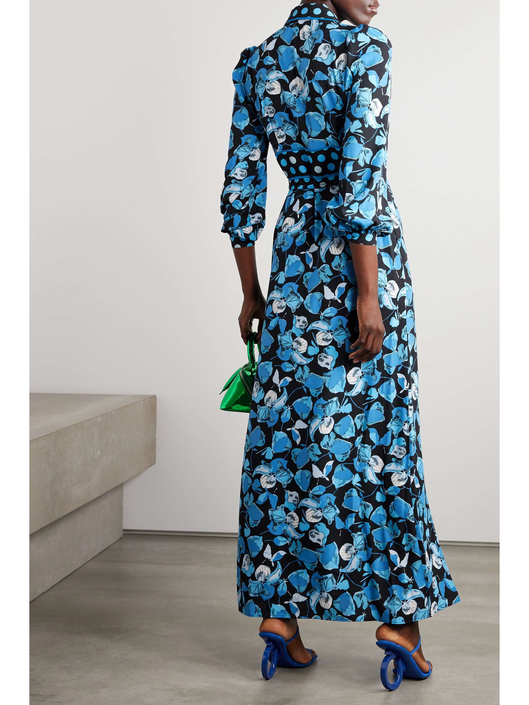 DIANE VON FURSTENBERG Joshua belted printed crepe maxi dress