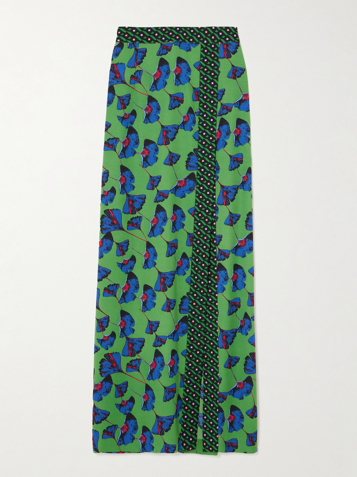 Diane von Furstenberg - Latrice Wrap-effect Floral-print Crepe Maxi Skirt - Green