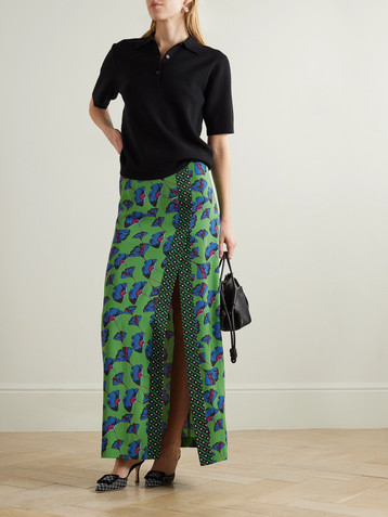 Diane von Furstenberg Latrice wrap-effect floral-print crepe maxi skirt