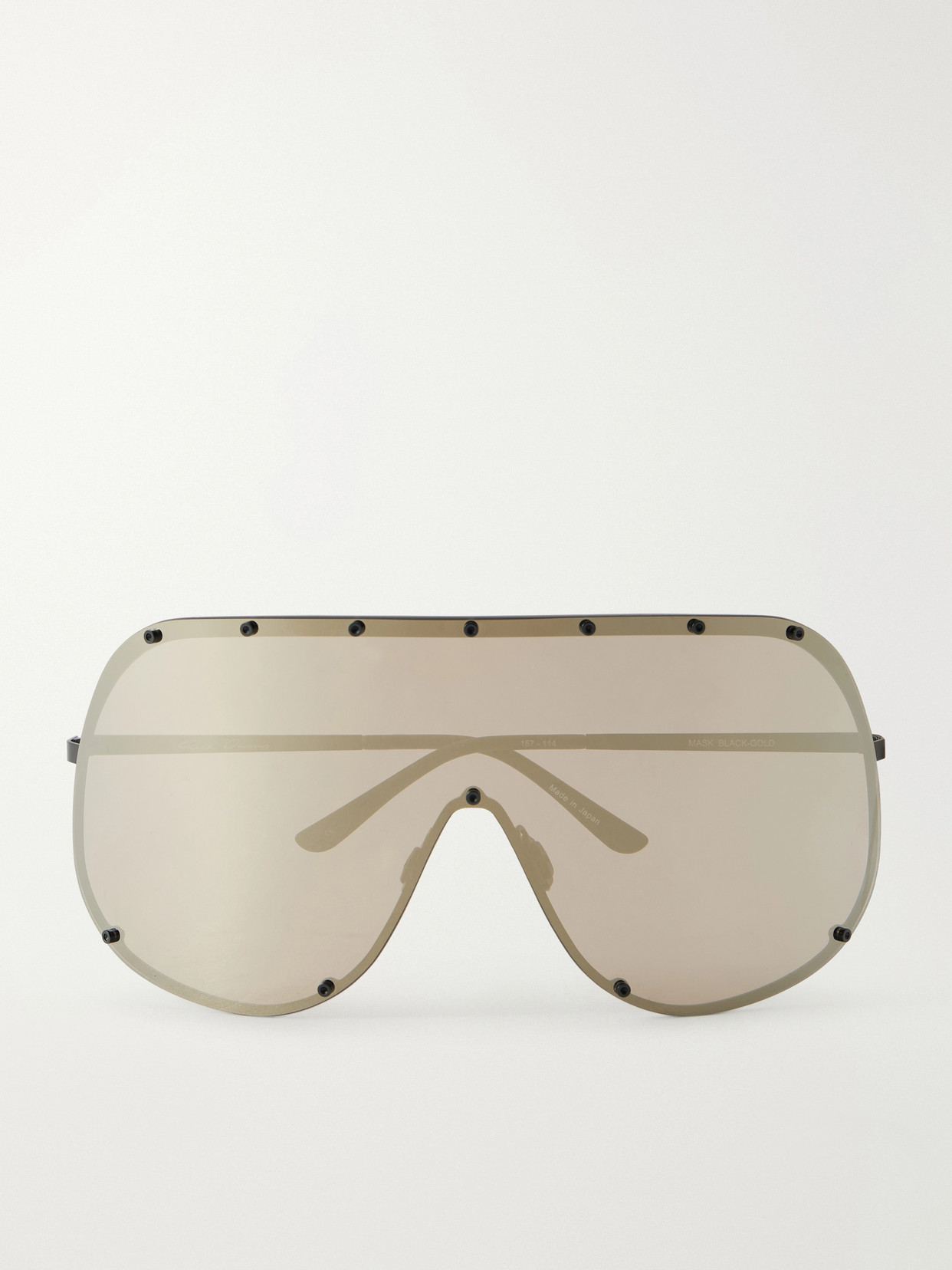 Rick Owens Shield Aviator-style Stainless Steel Sunglasses In Gray