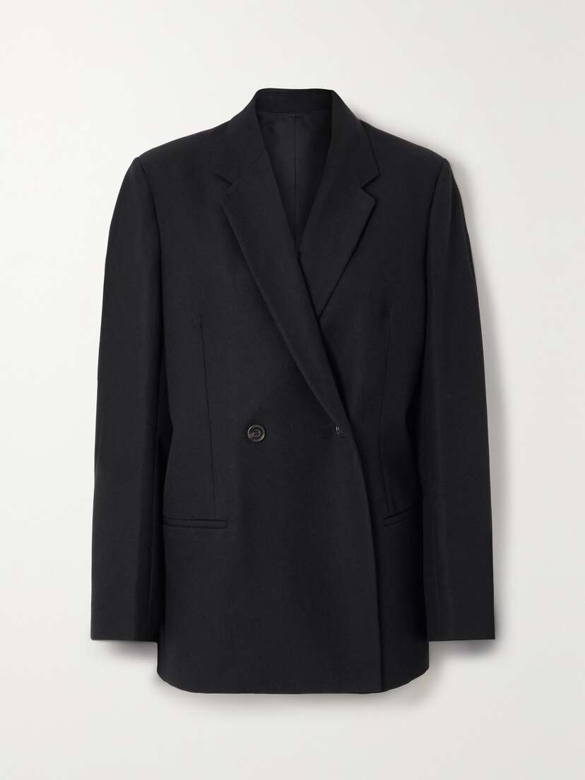 TOTEME Double-breasted Recycled Woven Blazer