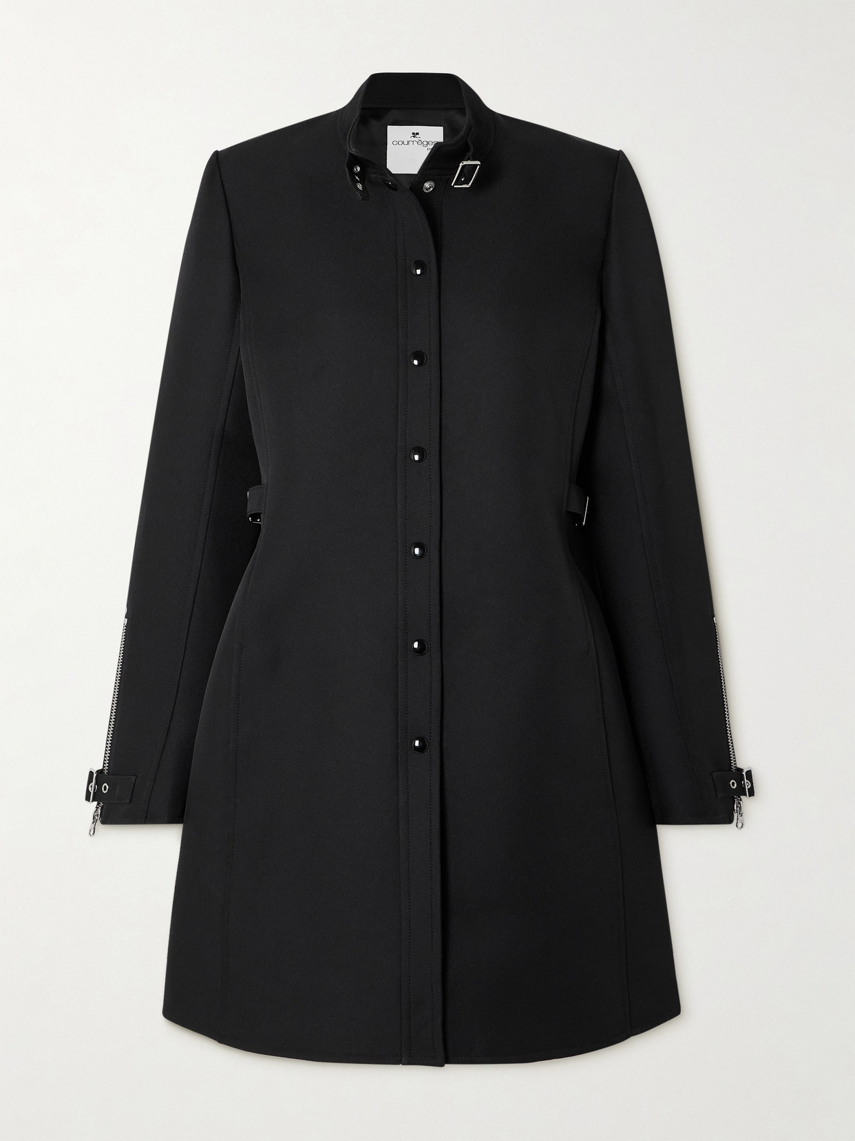 COURREGES - Twill Coat - Black