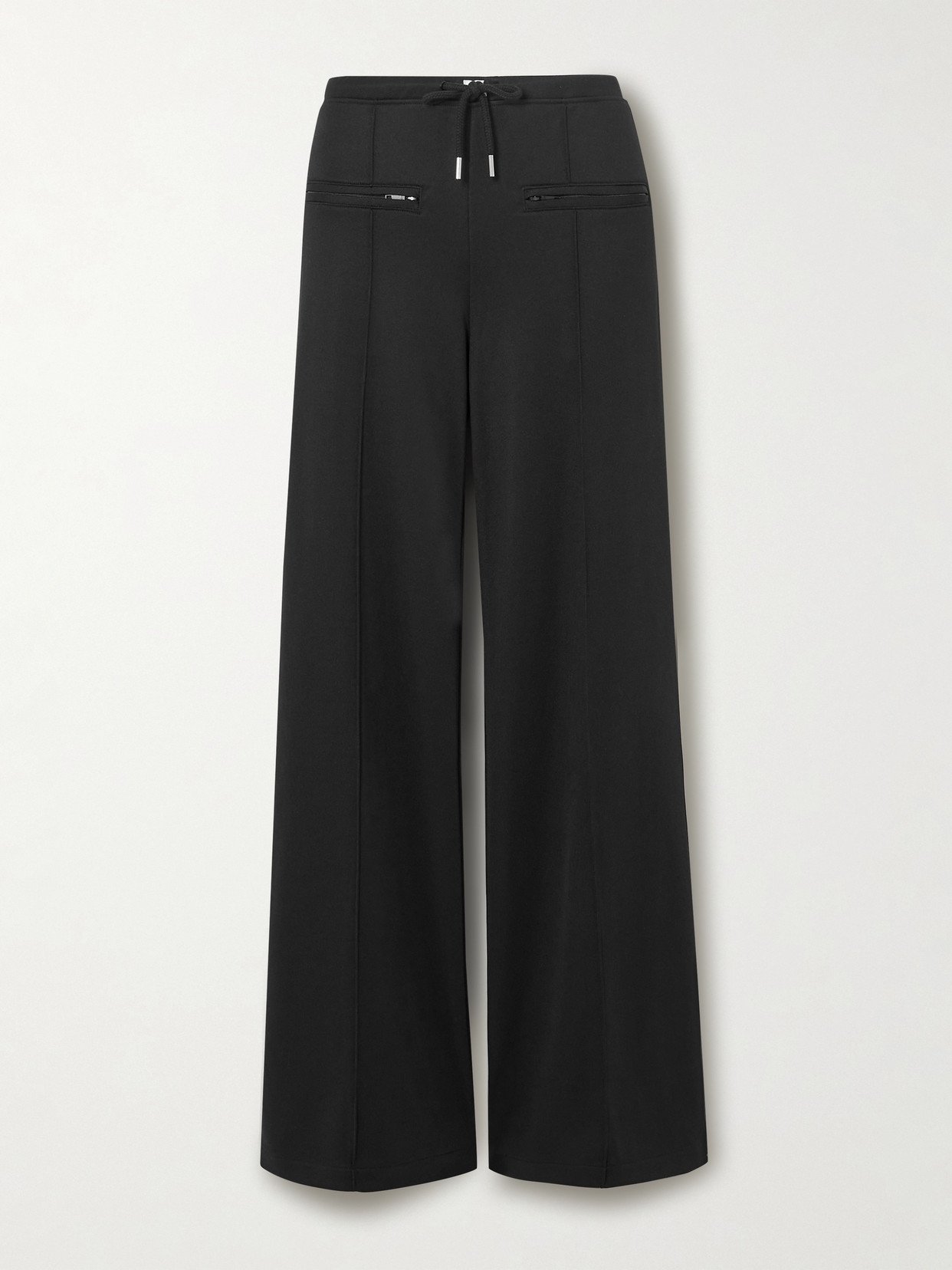 COURREGES - Jersey Wide-leg Track Pants - Black