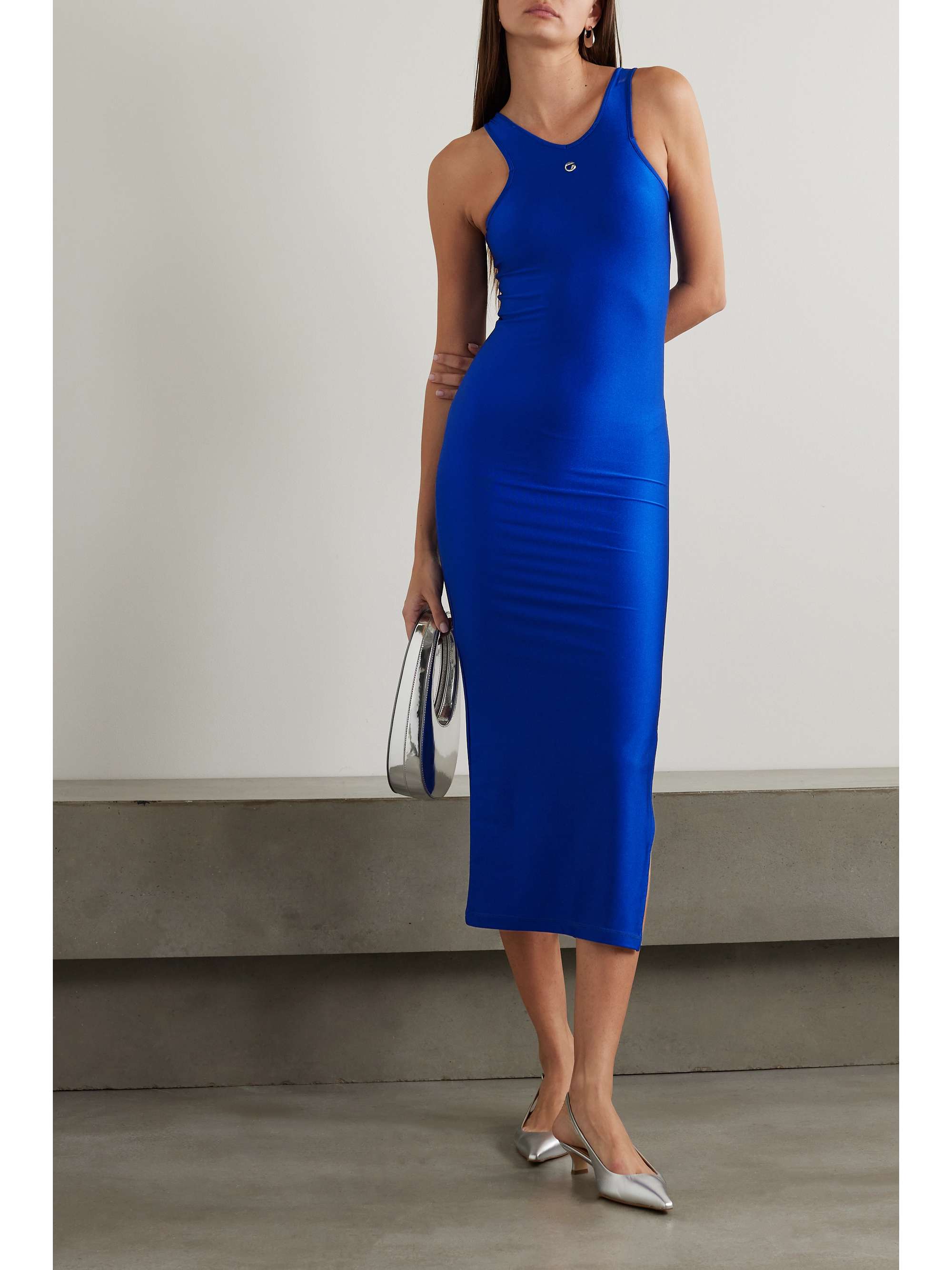 COPERNI Embellished satin-jersey midi dress | NET-A-PORTER