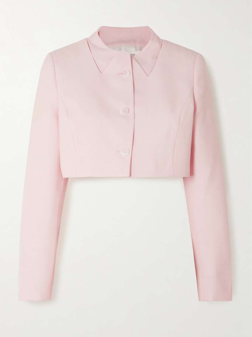 Coperni Cropped Cutout Wool-twill Jacket