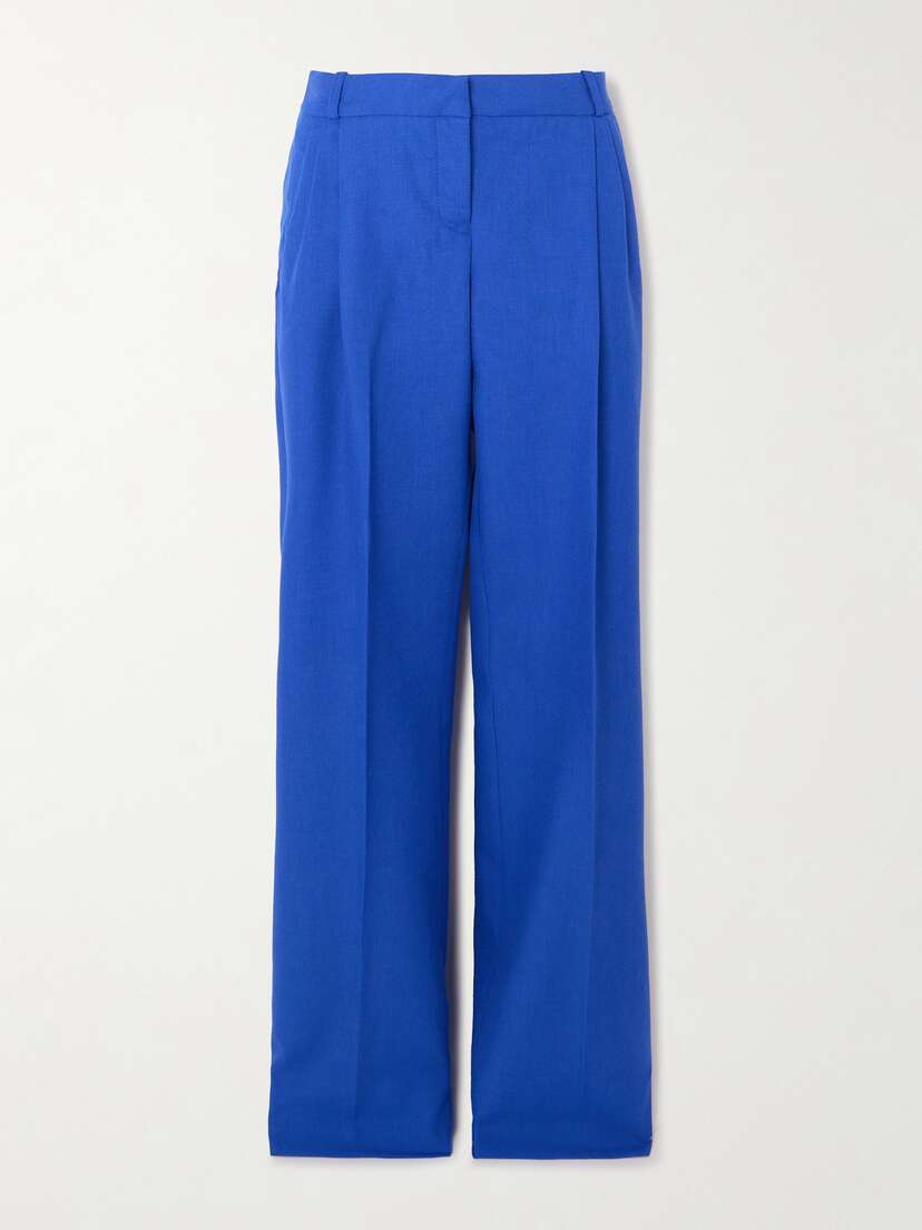 Coperni Pleated Wool Straight-leg Pants - x large