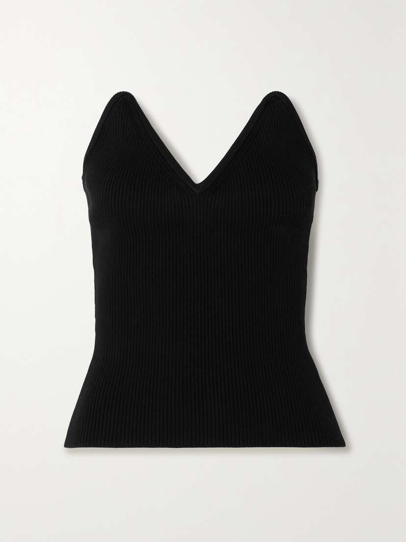 Coperni Ribbed-knit Bustier Top