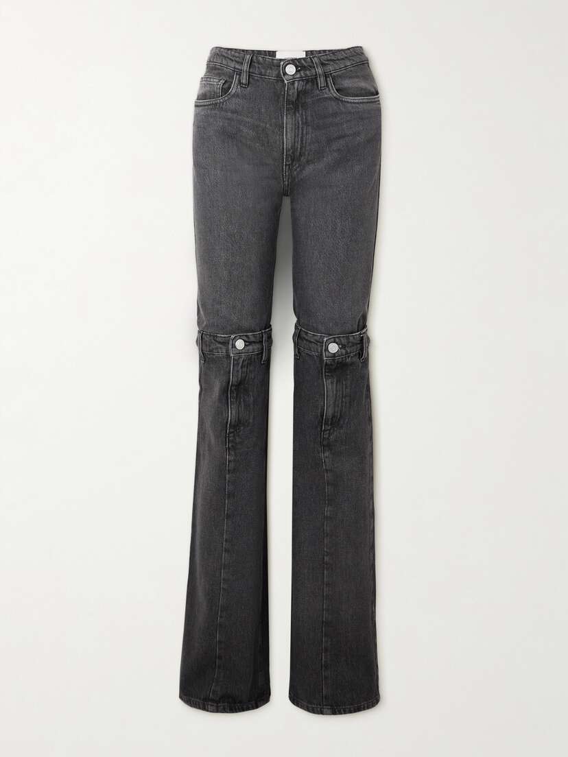 Coperni Paneled Mid-rise Straight-leg Jeans