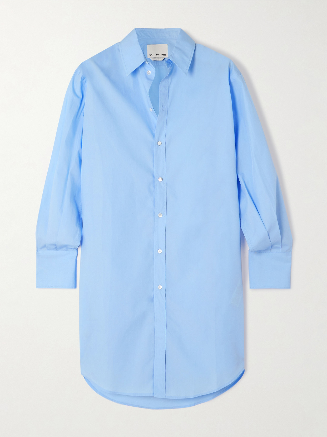 Sasuphi Marcella Cotton-poplin Shirt In Blue