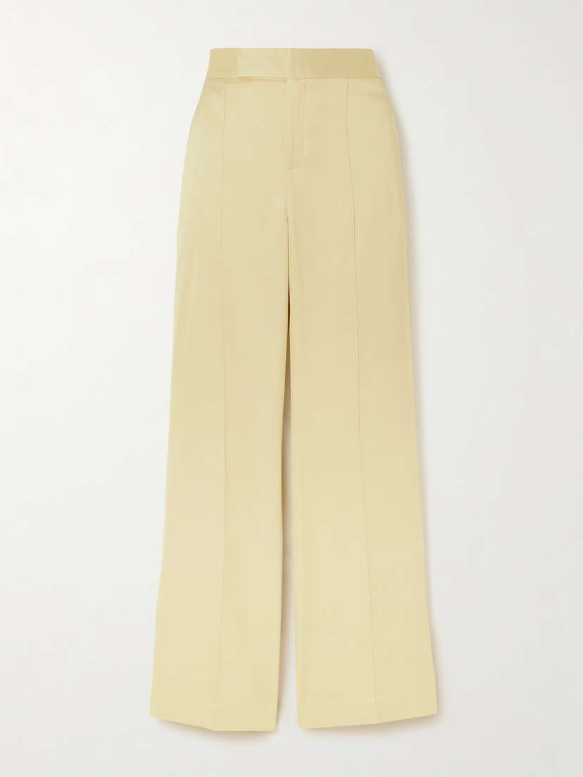 SASUPHI Andrea Silk-blend Satin Straight-leg Pants
