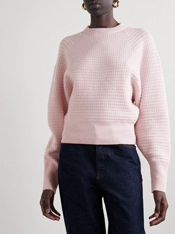Sasuphi Waffle-knit merino wool and cashmere-blend sweater
