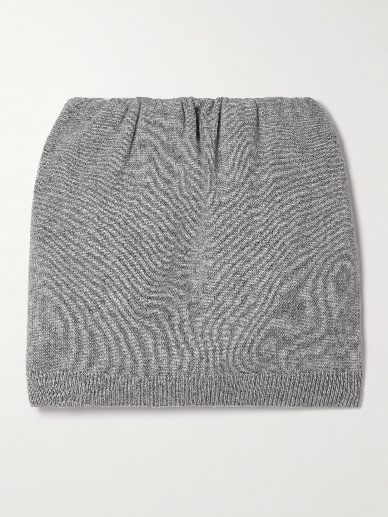 Sasuphi Ruched Cashmere Mini Skirt In Grey