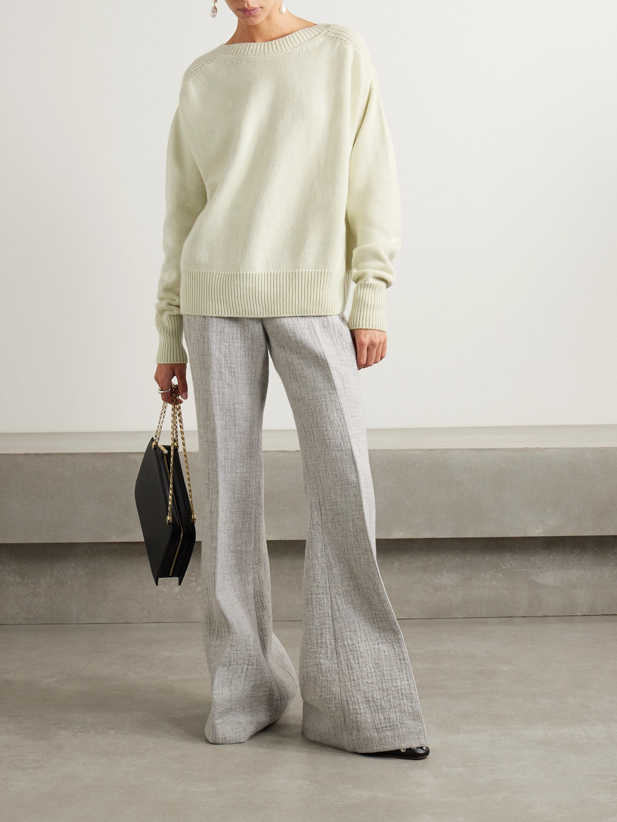 Sasuphi Cutout Cashmere Sweater In Yellow