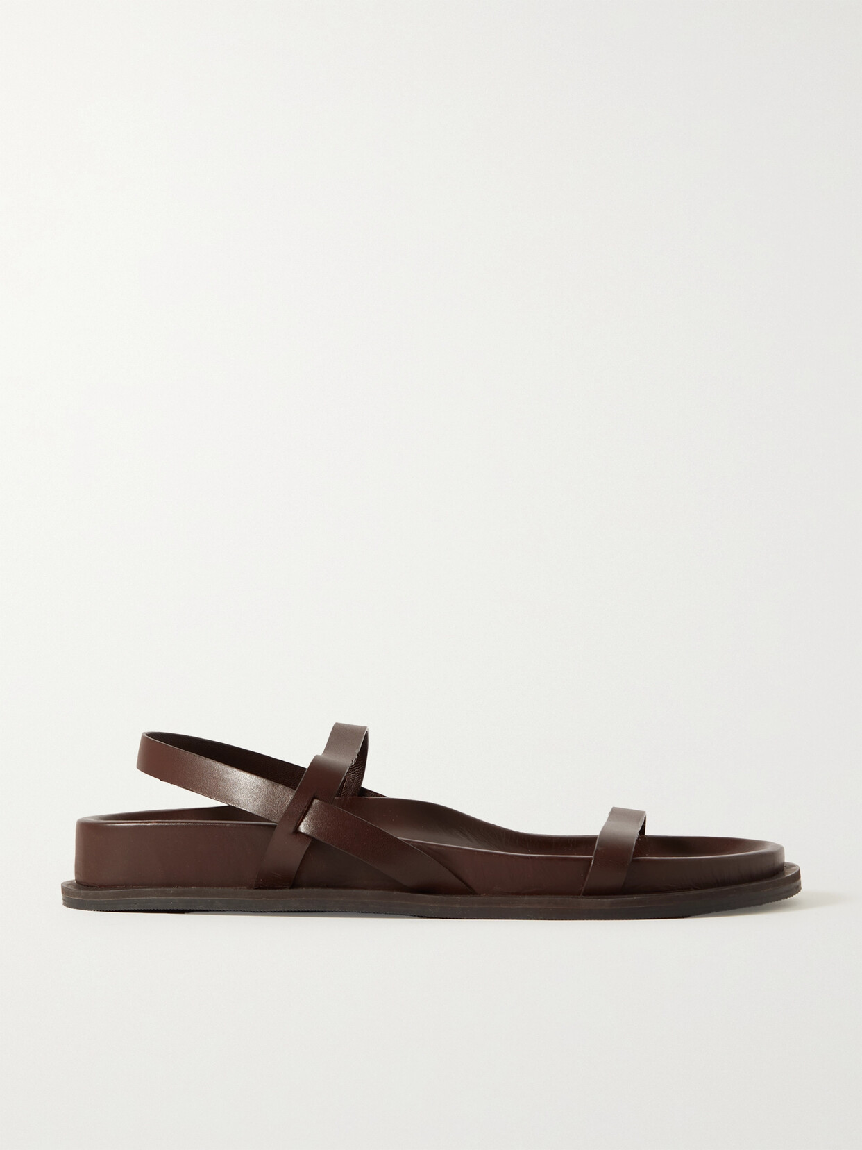 St Agni Mio Leather Sandals In Brown