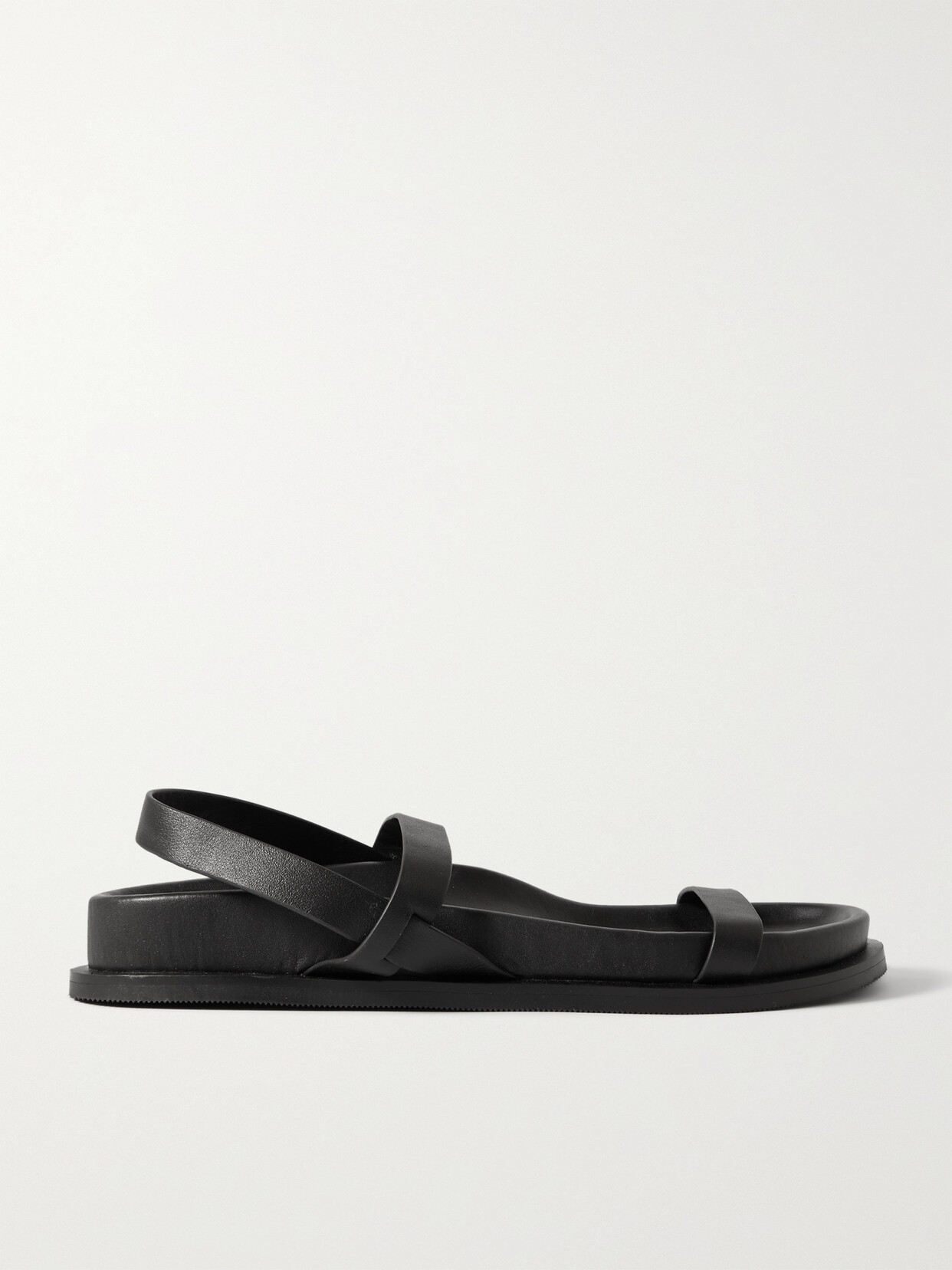 St. Agni Mio Leather Sandals In Black