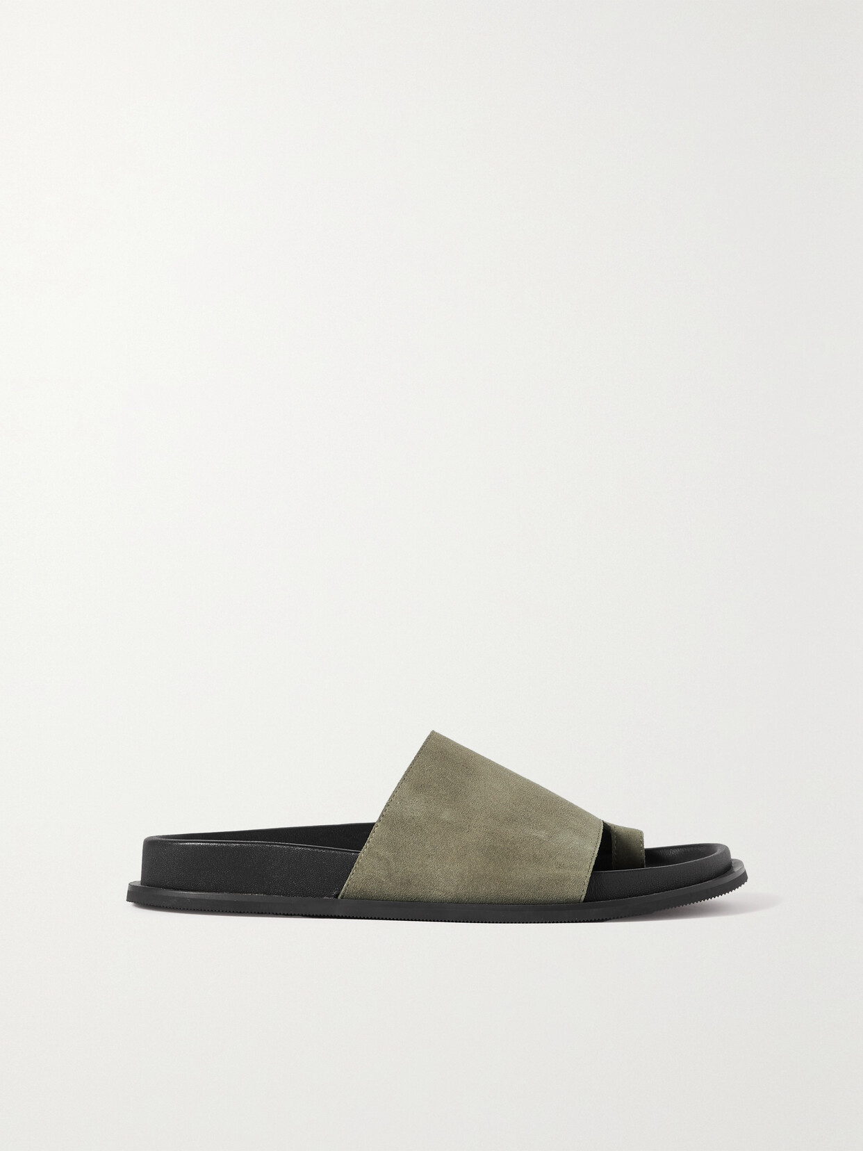 St Agni Loe Suede Slides In Neutrals