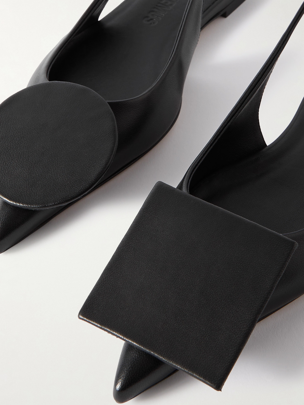 Duelo Embellished Leather Point-Toe Slingback