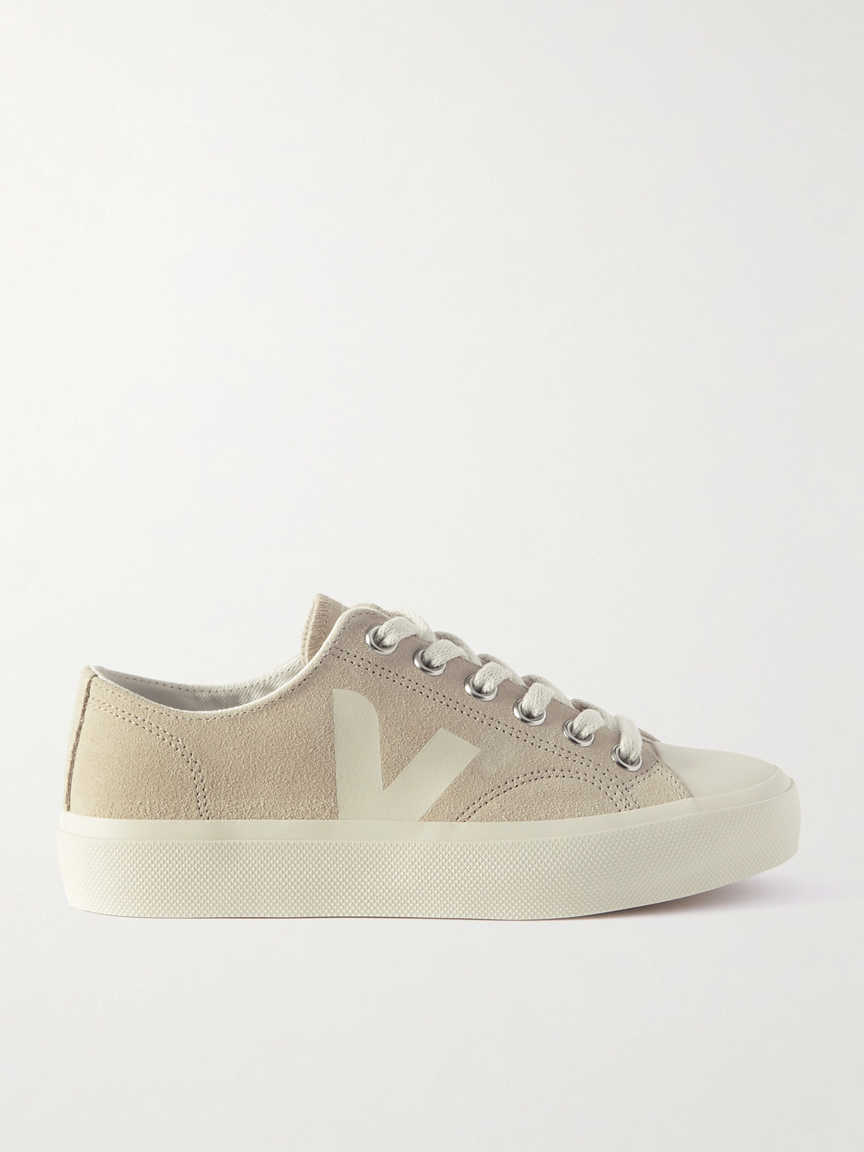 Shop Veja Wata Ii Rubber-trimmed Suede Sneakers In Neutrals